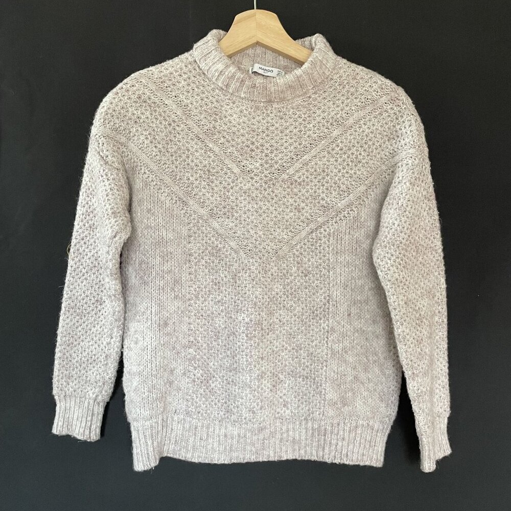 Mango suit‎ women's size small turtleneck light lavender purple sweater knit